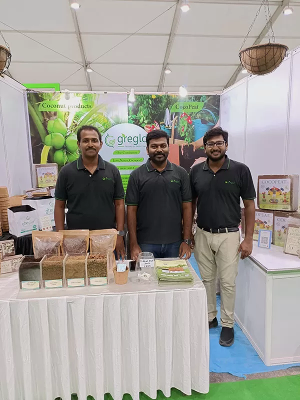 expo-codissia-2023-03 team of greglo cocopeat supplier and manufacturer showcasing coco peat at Business Expo in Nasik Maharashtra